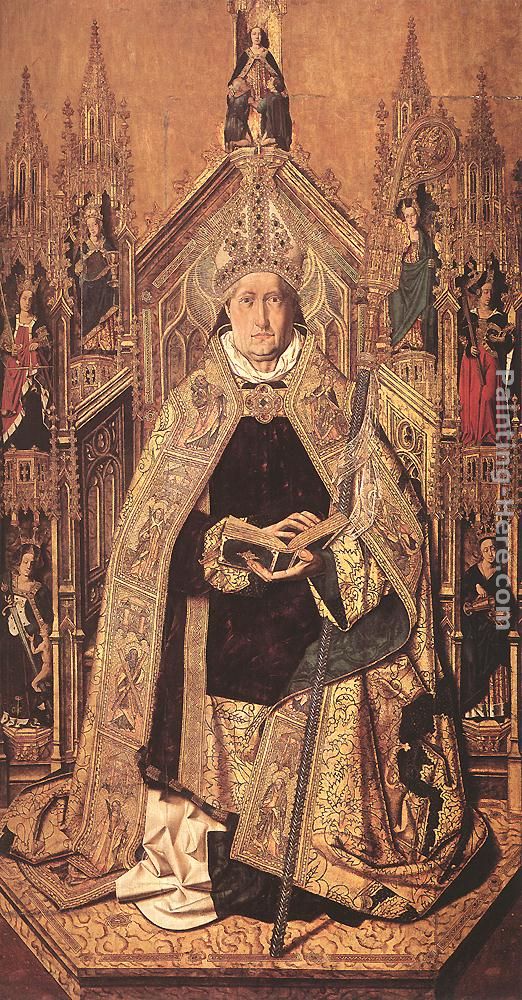 St Dominic Enthroned in Glory painting - Bartolome Bermejo St Dominic Enthroned in Glory art painting